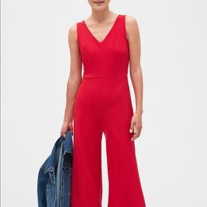NWT Banana Republic Factory Red Crop Jumpsuit